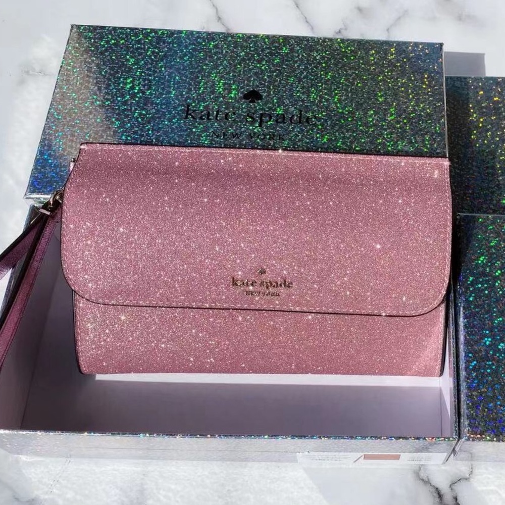 NewInBox-Kate Spade Glitter Wristlet - Picture 1 of 7